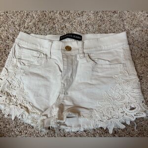 Express Lace Trim Denim Shorts